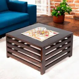 Montreal Square Solid Wood Coffee Table in Walnut Finish-image-7