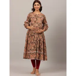 Ikk Kudi by Seerat Paisley Printed Maternity Anarkali Pure Cotton Kurta-picture-14