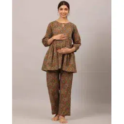 ikk kudi by seerat Women Woven Top & Pyjamas Set-picture-24