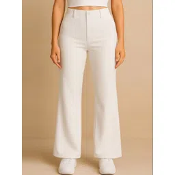 IKKIS Women Relaxed Straight Leg High-Rise Easy Wash Trousers-picture-38