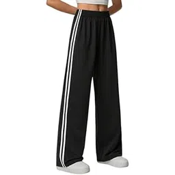 iknaa Elegant Stripe Trousers for Women | Soft Cotton Blend Straight Fit Pants | Perfect for Work, Office, Casual Outings-picture-55