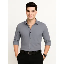 IKON FASHION Textured Spread Collar Long Sleeves Original Casual Shirt-picture-19