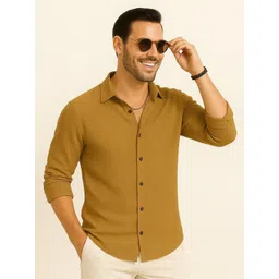 IKON FASHION Textured Spread Collar Long Sleeves Original Casual Shirt-picture-24