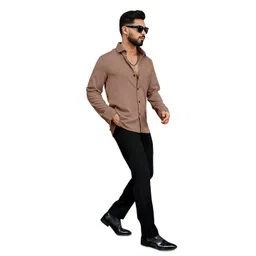 IKON FASHION Textured Spread Collar Long Sleeves Original Casual Shirt image 2