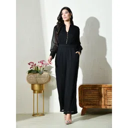 Ikonic klaer Shirt Collar Button-Down Basic Jumpsuit-picture-25