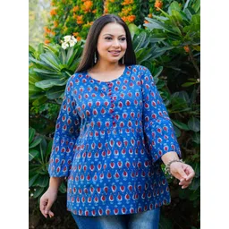 IKRASS Geometrical Printed Cotton Top-picture-25