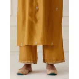 Ikshita Choudhary Mustard Sanjh Yellow Embroidered Kurta image 5