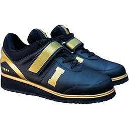 ILIOS NEVER ENOUGH Assert Unisex Weightlifting Shoe for Gym Training and Fitness Black and Golden-picture-23