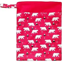 ilsmysutra ILSMYSUTRA® Wet and Dry Bag for Baby Cloth Diapers Baby Nappy Storage Bag for Swimsuits Red-picture-10