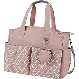 ILSMYSUTRA Multifunctional Baby Diaper Mummy Changing Bag Handbag for Diaper Keys Phone Pink-picture-15