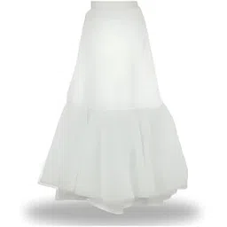 iluvvastram Can Can Skirt for Lehenga for Women | Cancan Petticoat for Gown & Saree | Hoop Less Underskirt for Lehenga | White Cancan Skirt-picture-34