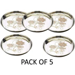 im enterprise Laser Print, Flower-Design, Dinner Round Plate Set ( 26 cm) Dinner Plate-picture-19