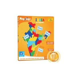 Imagimake Kids Orange Map Puzzle With Indian States & Capital-picture-17