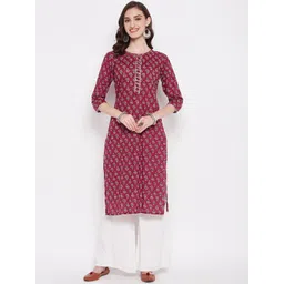 Imfashini Ethnic Motifs Printed Gotta Patti Straight Kurta-picture-27