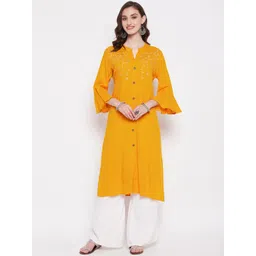 Imfashini Floral Embroidered Bell Sleeves Kurta-picture-19