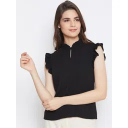 Imfashini Women Black Solid Top-picture-30