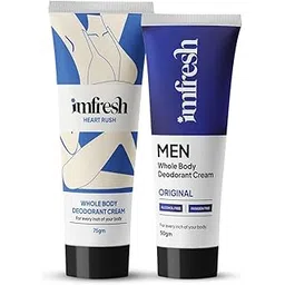 Imfresh Heartrush & Original Deodorant Cream Combo | Whole Body & Underarms Area | Fresh & Classic Long Lasting Fragrance | Whole Body Odour Protection | Helps Reduce Pigmentation & Dark Spots | 125gm-picture-54