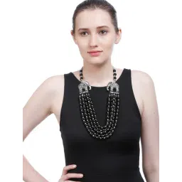IMLI STREET Black & Silver Ethnic Naga Tribal Handmade Beaded Necklace-picture-35