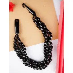 IMLI STREET Black Ethnic Tribal Handmade Resin Beaded Necklace-picture-31
