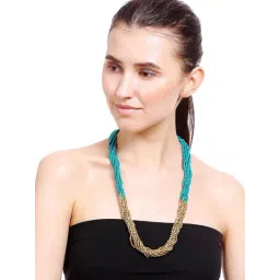 Imli Street Blue & Golden Necklace-picture-26