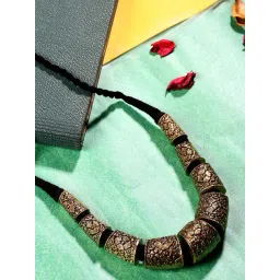 Imli Street Golden Tone Handcrafted Thread Necklace-image-41