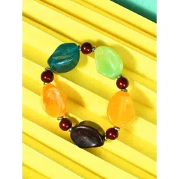 IMLI STREET Multi-Coloured Artificial Stone Stretchable Bracelet for Women-picture-39