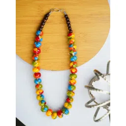 IMLI STREET Multicolor Ethnic Handmade Resin Beaded Necklace-picture-18