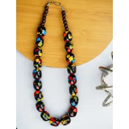 IMLI STREET Multicolor Ethnic Handmade Resin Beaded Necklace-picture-40