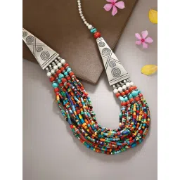 IMLI STREET Multicolor Ethnic Naga Tribal Handmade Resin Beaded Necklace-picture-46