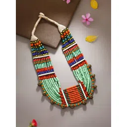 IMLI STREET Multicolor Ethnic Naga Tribal Handmade Resin Beaded Necklace-picture-41