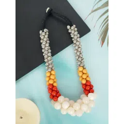 IMLI STREET Multicolor Ethnic Tribal Handmade Resin Beaded Necklace-picture-14