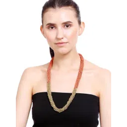 Imli Street Peach & Golden Necklace-picture-38