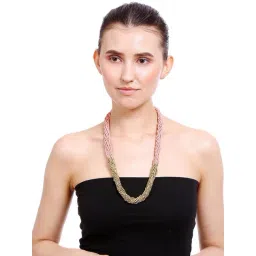 Imli Street Pink & Golden Necklace-picture-12