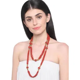 Imli Street Red & Golden Necklace-picture-26