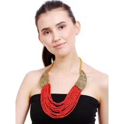 Imli Street Red & Golden Necklace-picture-19