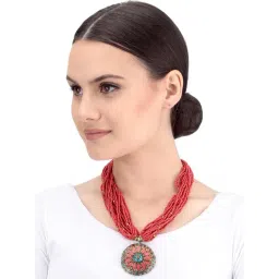 Imli Street Red & Teal Necklace-picture-18