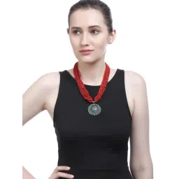 Imli Street Red & Turquoise Necklace-picture-28