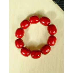 IMLI STREET Red Artificial Stone Stretchable Bracelet for Women-picture-16