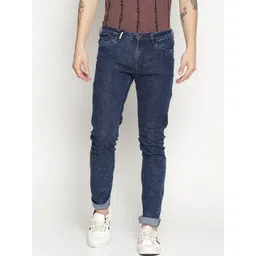 IMPACKT Men Navy Blue Skinny Fit Mid-Rise Clean Look Stretchable Jeans-picture-10