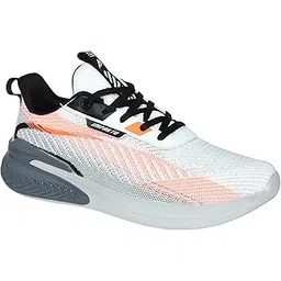 impakto Men White & Orange Sports Shoe-picture-14