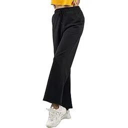 Imperative Women High Waist Regular Fit Cotton Flared Trackpant for Women and Girls.-picture-27