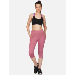 IMPERATIVE Women Pink Tights Pants With 2 Phone Pockets With Mesh Inserts-picture-38