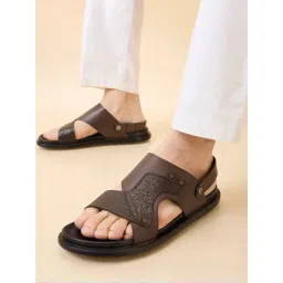 Imperio by Regal Men's Brown Back Strap Sandals-picture-36