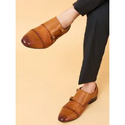 Imperio by Regal Men's Tan Monk Shoes-picture-14