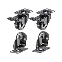 Implemental 2 inch Furniture Caster Wheels with 360 ° Top Plate Black 100 Kg Load Capacity (Pack of 4 Piece)-picture-32