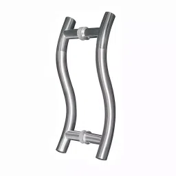 Implemental 203.2 mm (8 Inch) Stainless Steel Chrome S Type Glass Door Handle (Set of 2)-picture-19