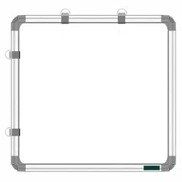 Implemental Mini Melamine Non-Magnetic Whiteboard 30.48 x 45.72 cm (1x1.5 Feet) Melamine & Aluminium White for Multipurpose, A45858-picture-33