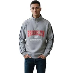 imsa moda Collar Chain Cotton Fleece Sweatshirt for Men | Warm Hoodie for Gym, Travel & Casual Winter Wear | Comfortable & Stylish Pullover-picture-54