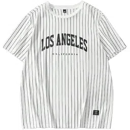 imsa moda Men's Striped Letter Print Oversized Sap Matte T Shirt Half Sleeve Loose Top Round Neck Casual T-Shirt-picture-28