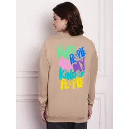 Imsa Moda Typography Printed Oversized Fleece Sweatshirt-picture-25